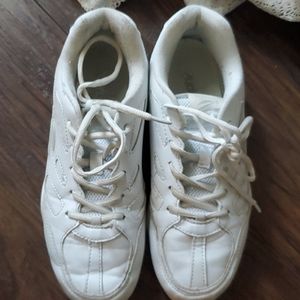 White cheer shoes.